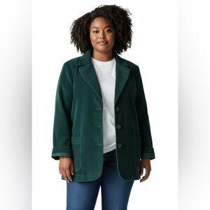 VTG 90’s Newport News Wide Corduroy 3 Button Barn Jacket Sz 16 Unlined Pockets